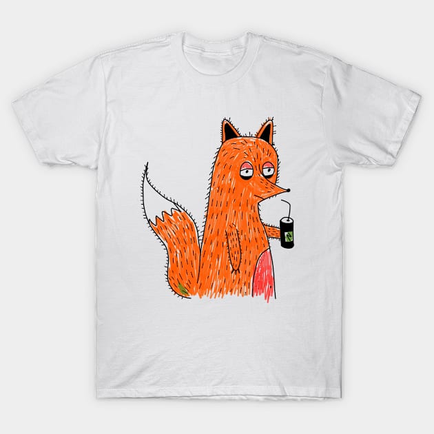 red fox survives T-Shirt by Mashas01ar